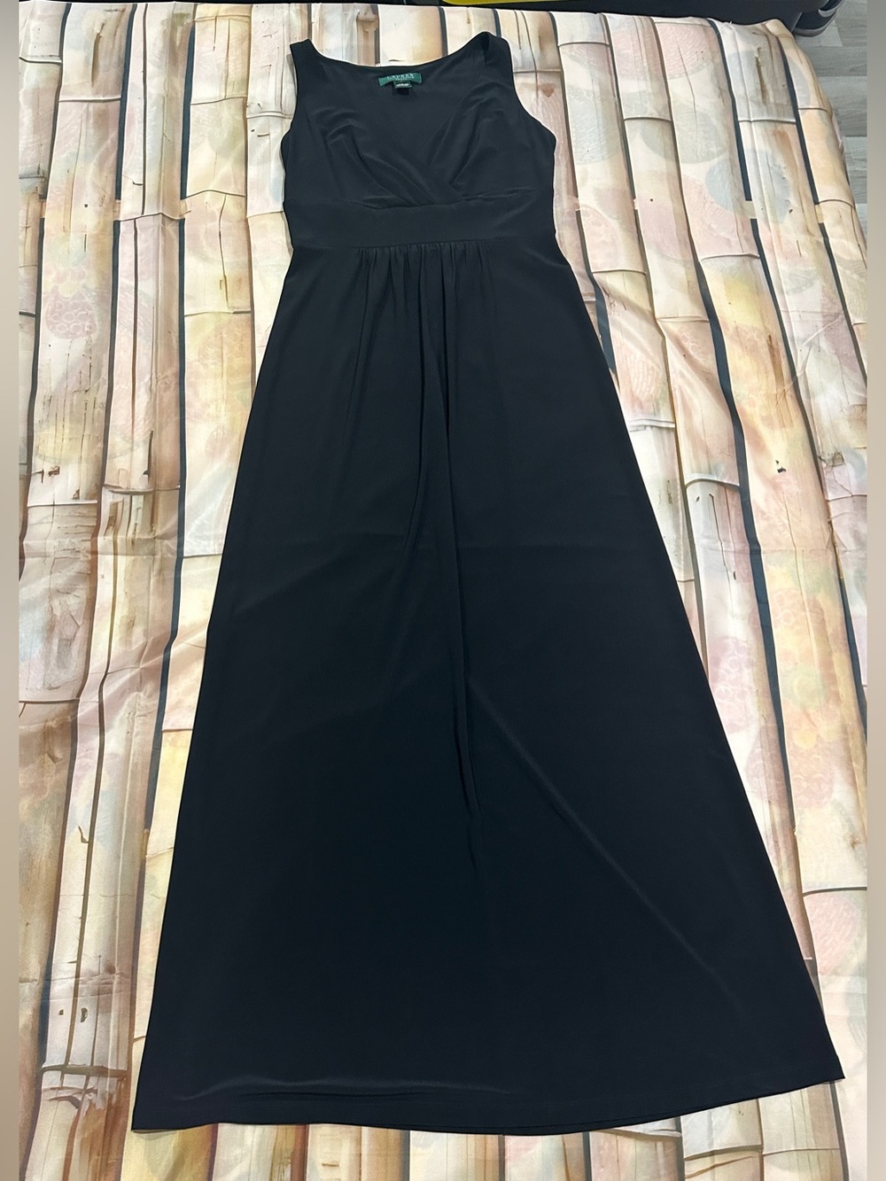 Lauren Ralph Lauren Black Sleeveless Maxi Dress Size 4 Elegant Formal